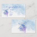 Search for dragonflies business cards Watercolor