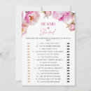 Search for he said she said bridal games Pink