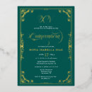 Search for emerald green quinceanera invitations Green and gold