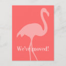 Search for flamingo moving announcement cards Pink