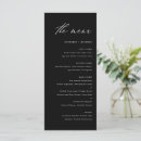 Search for black and white menus Minimalist