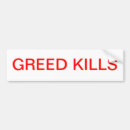 Search for greed bumper stickers political