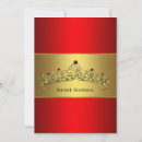 Search for red black sweet 16 invitations Tiara