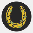 Search for gold horseshoe stickers St patricks day