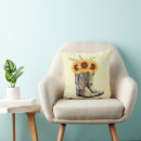 Search for sunflower pillows Cowgirl