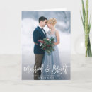 Search for holiday wedding announcement cards Newlyweds