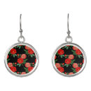 Search for flower earrings Black background