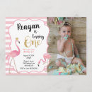 Search for flamingo 1st birthday invitations Girl first birthday