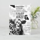 Search for holy cow 1st birthday invitations Rustic