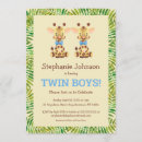 Search for twin baby boy shower invitations Safari