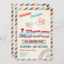 Search for choo choo invitations Vintage train