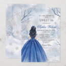 Search for winter wonderland sweet 16 invitations Glitter
