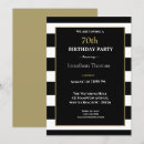Search for black and white birthday invitations 70th