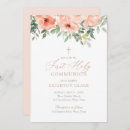 Search for greenery first communion invitations Pink