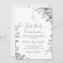 Search for purple first communion invitations Holy