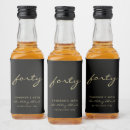 Search for mini liquor bottle labels Black and gold