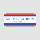 Search for red white blue name tags Political