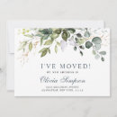 Search for small moving announcement cards Greenery