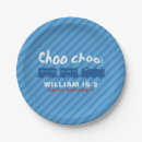 Search for train birthday plates Blue