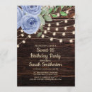 Search for light blue sweet 16 invitations Rustic