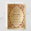 Search for red gold sweet 16 invitations Tiara