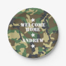 Search for welcome home paper plates Army