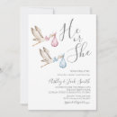 Search for pink blue balloon gender reveal invitations He or she