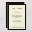 Search for retirement for men invitations Black and gold