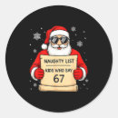 Search for funny sayings stickers Santa