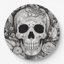 Search for skull and roses plates Black and white