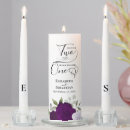 Search for purple candles Two shall become one