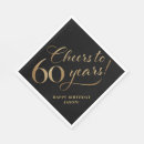 Search for black and gold napkins 60th birthday