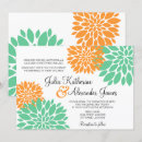 Search for mint and peach wedding invitations Flower