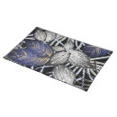 Search for silver on blue placemats Gold