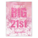 Search for big 21st birthday cards Girly