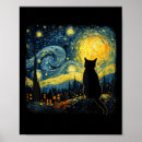 Search for starry night cat posters Kitten