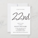 Search for 22nd birthday invitations Elegant