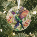 Search for stained glass birds ornaments Hummingbird