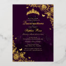 Search for purple gold quinceanera invitations 15th birthday