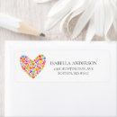 Search for heart return address labels Simple