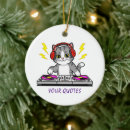 Search for dj ornaments Funny cat