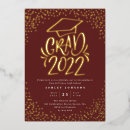 Search for maroon and gold graduation invitations Typography