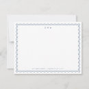 Search for blue border note cards Monogrammed