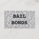 Search for bail bonds business cards Law