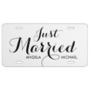 Search for just married license plates Bride