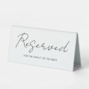 Search for reserved tabletop signs Event planning
