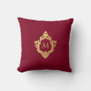 Search for gold and burgundy pillows Vintage