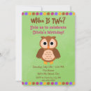 Search for owl 2nd birthday invitations Girl
