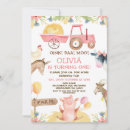 Search for tractor 1st birthday invitations Farm animals