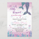 Search for mermaid baby shower invitations Purple